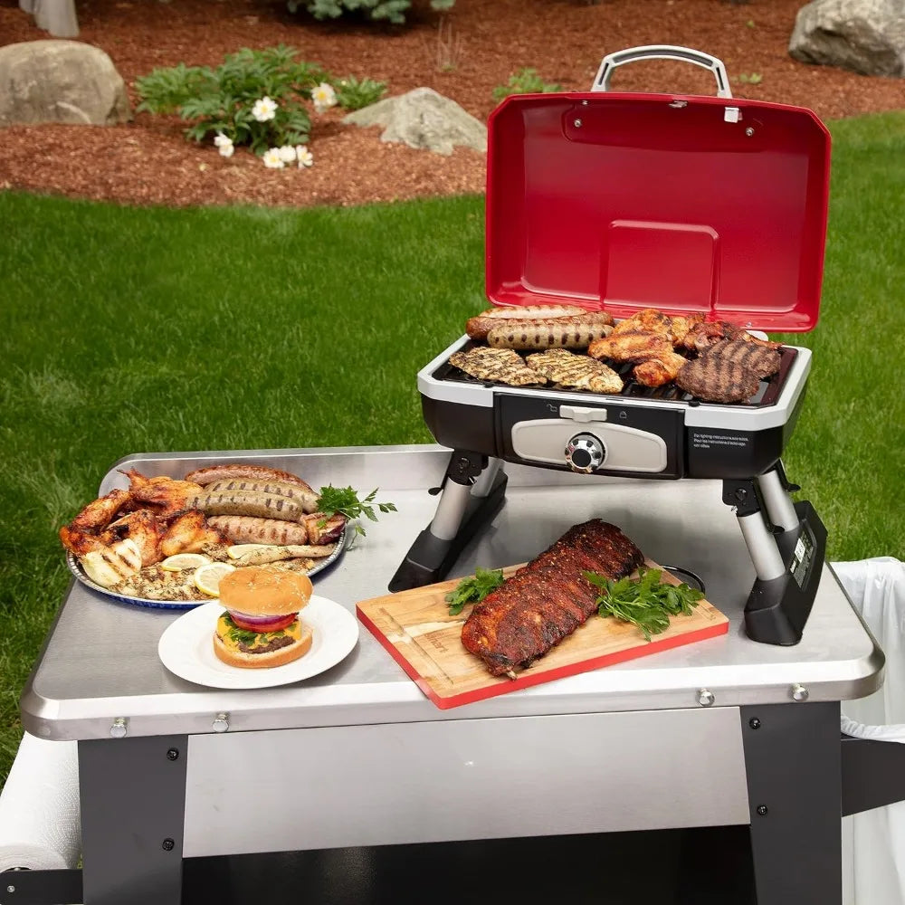 Portable Tabletop Propane Gas Grill, 17.6 x 18.6 x 11.8-Inch