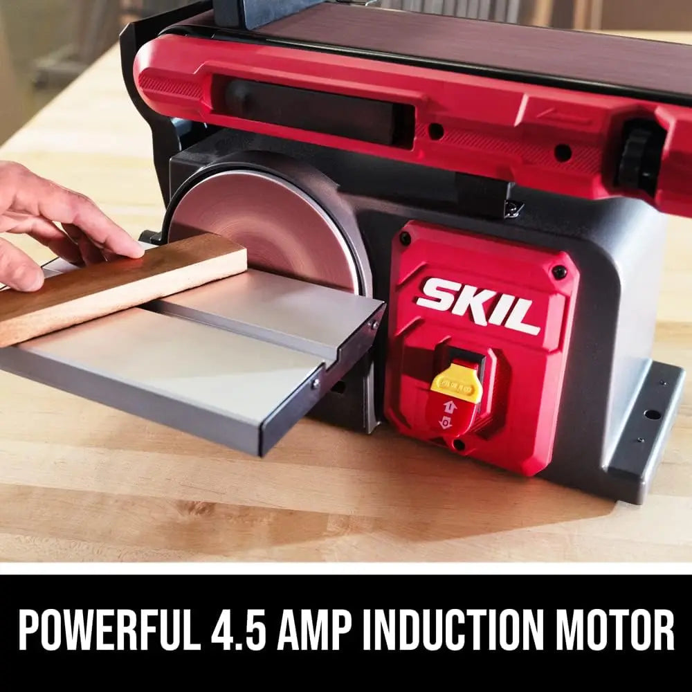 Benchtop Sander: 4.5 Amp Belt & Disc Combo (Model BB9504-00) - Dust Minimization, 0-90° Sanding