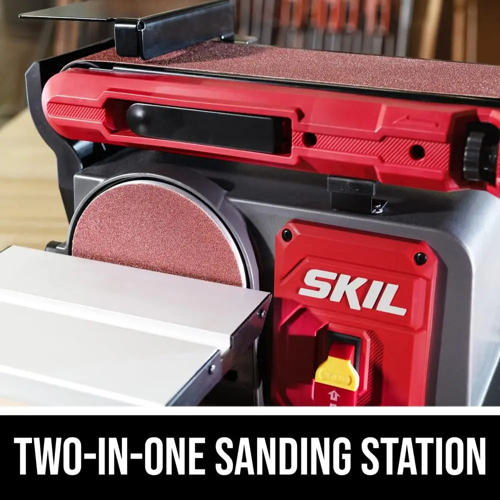 Benchtop Sander: 4.5 Amp Belt & Disc Combo (Model BB9504-00) - Dust Minimization, 0-90° Sanding