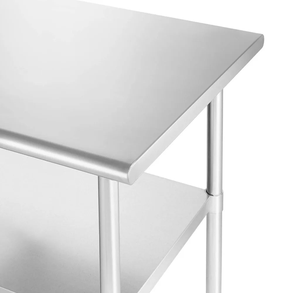 GRIDMANN 48x24 Stainless Steel Work Table: NSF Commercial Prep Table with Under Shelf