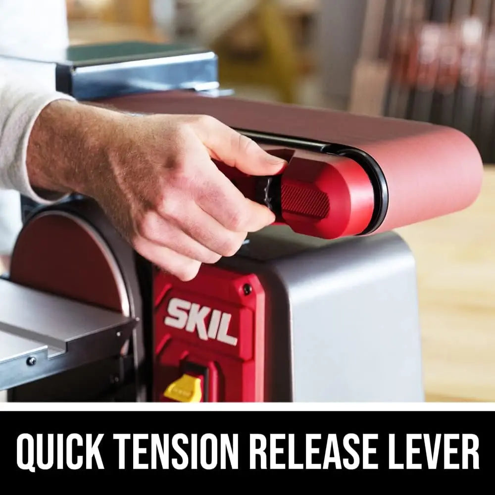 Benchtop Sander: 4.5 Amp Belt & Disc Combo (Model BB9504-00) - Dust Minimization, 0-90° Sanding