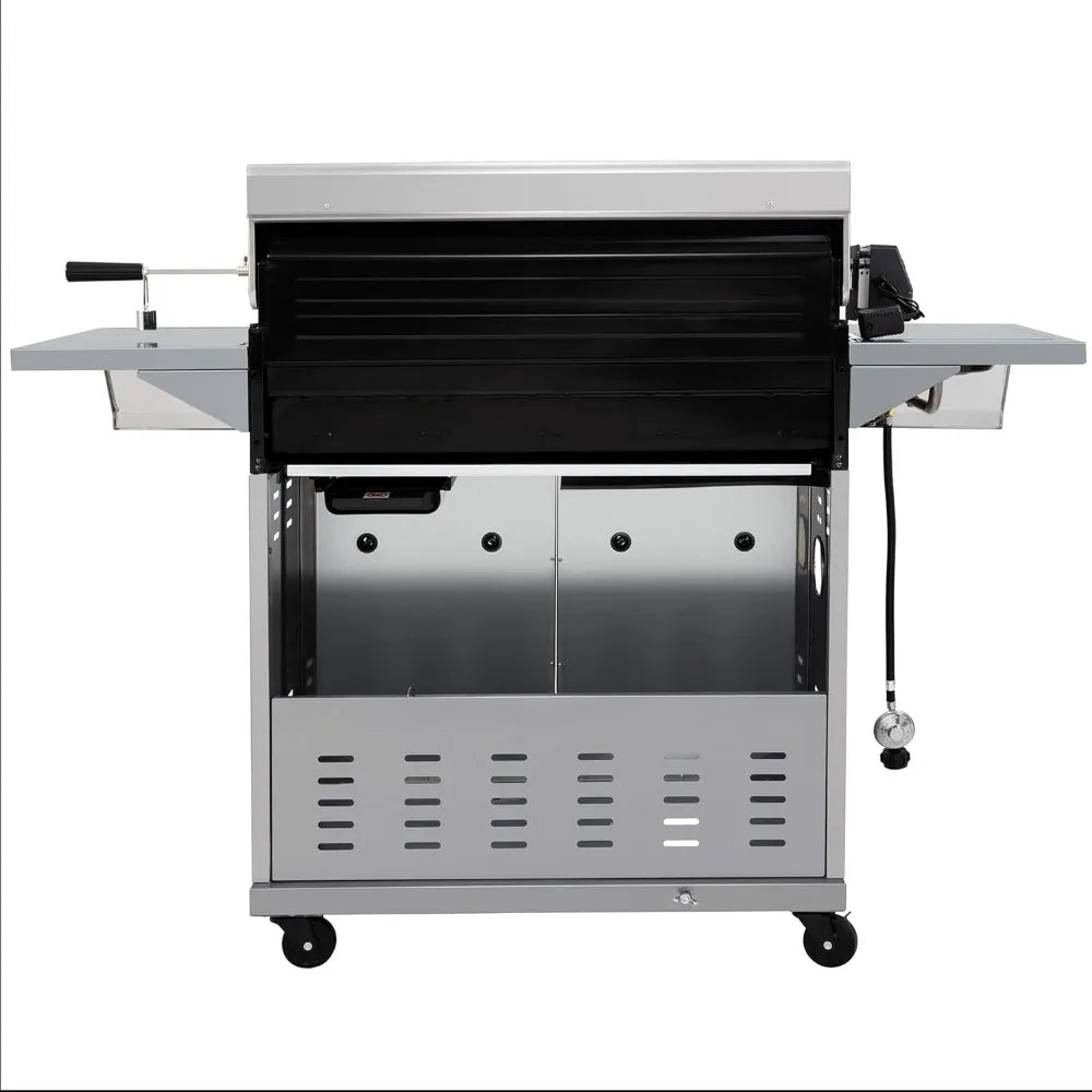 Royal Gourmet 5-Burner Propane Gas Grill with Side Burner, Stainless Steel