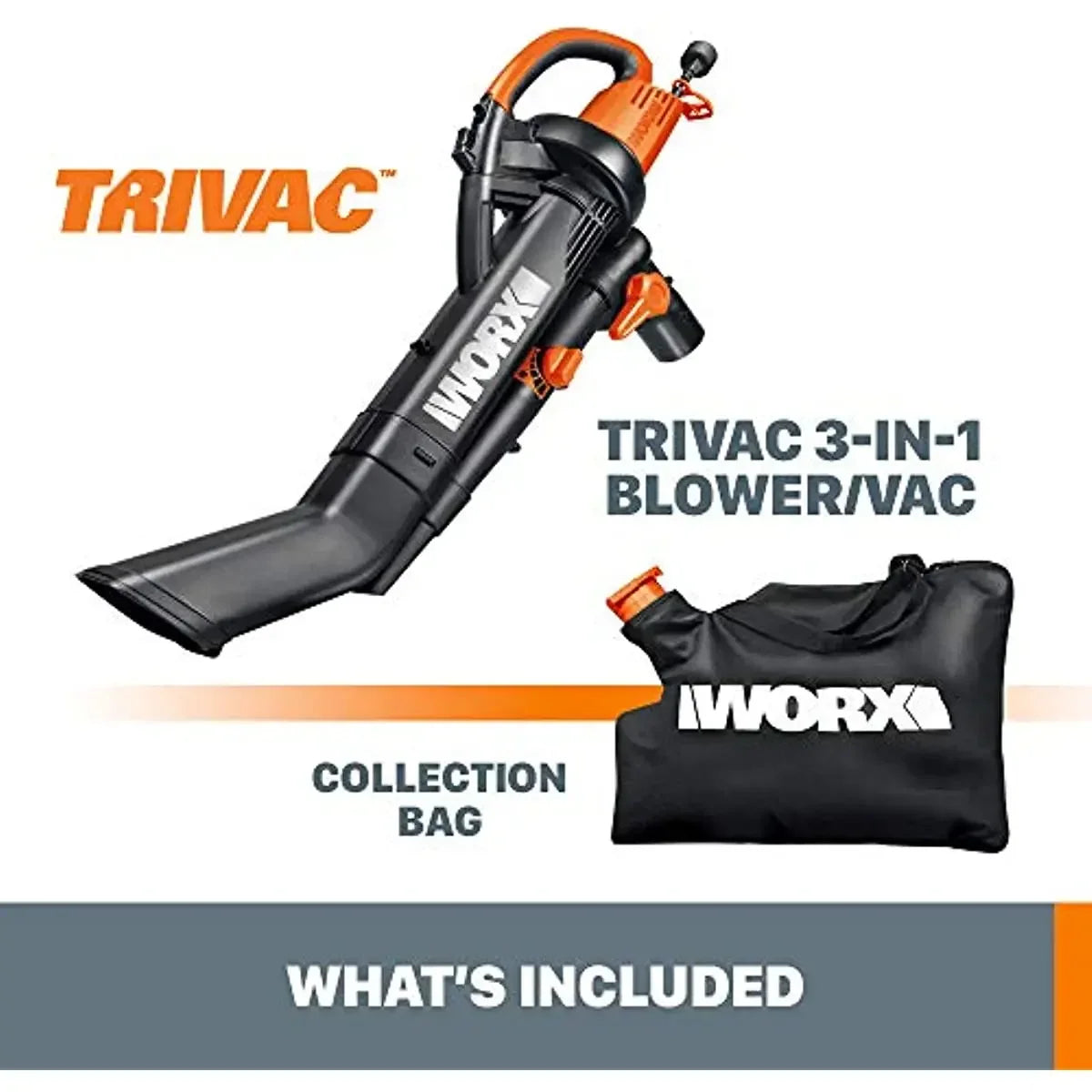 WORX WG505 TRIVAC 12 Amp 3-In-1 Electric Blower/Mulcher/Vacuum