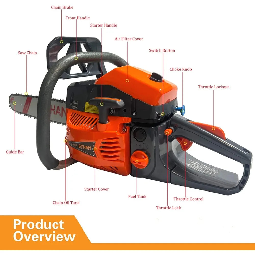 Gas Chainsaw 60cc 2-Cycle 20-Inch - Link Logical Mall